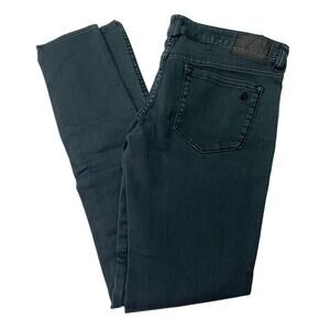 Volcom Juniors Womens Sz 9 Black Gray Stretch Skinny 30" Inseam Denim Jeans